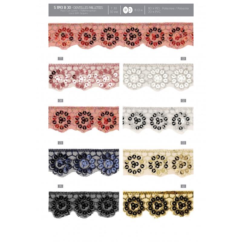 Stephanoise S11143 - DENTELLES PAILLETÉES