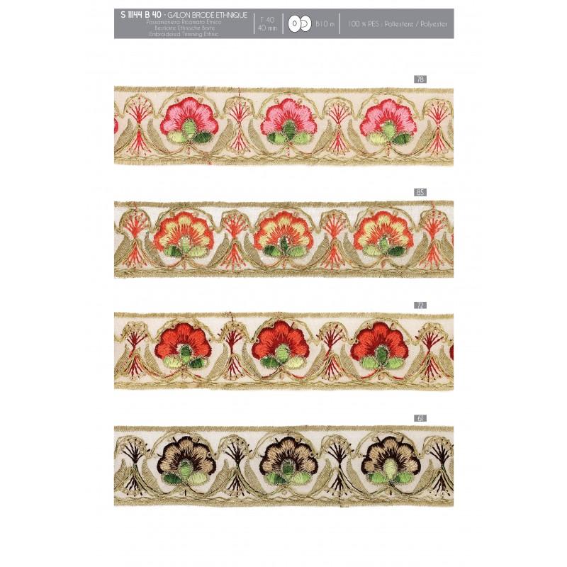 Stephanoise S11144 - GALON BRODÉ ETHNIQUE
