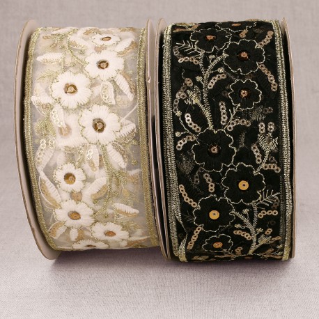 stephanoise S11148 - GALON BRODÉ PAILLETTES