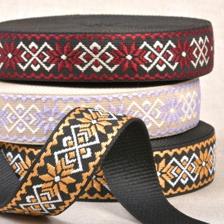 stephanoise S1135 - SANGLE FLEURS ETHNIQUE