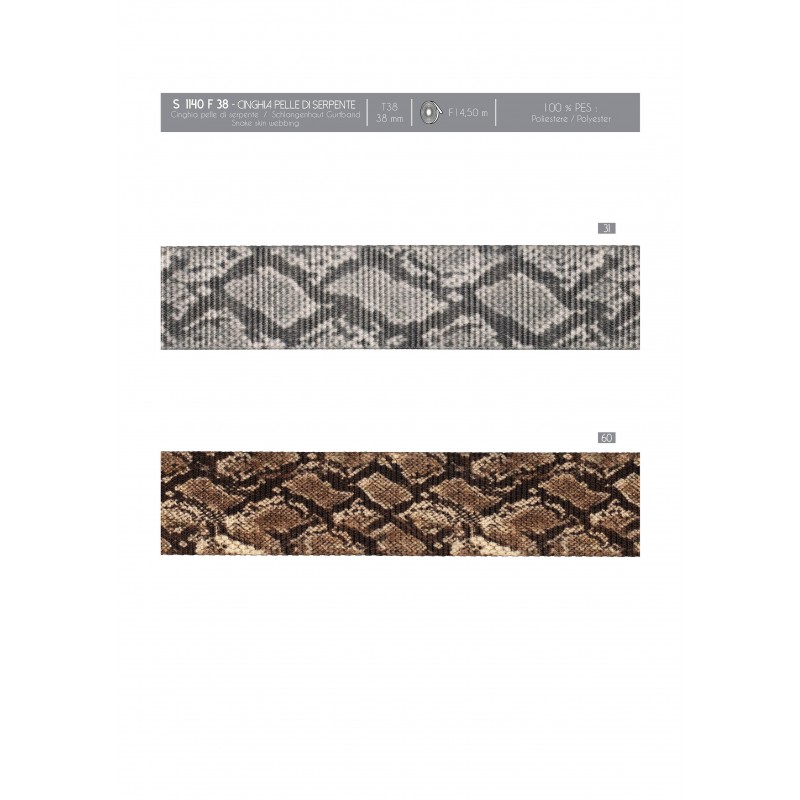 Stephanoise S1140 - SANGLE PEAU DE SERPENT