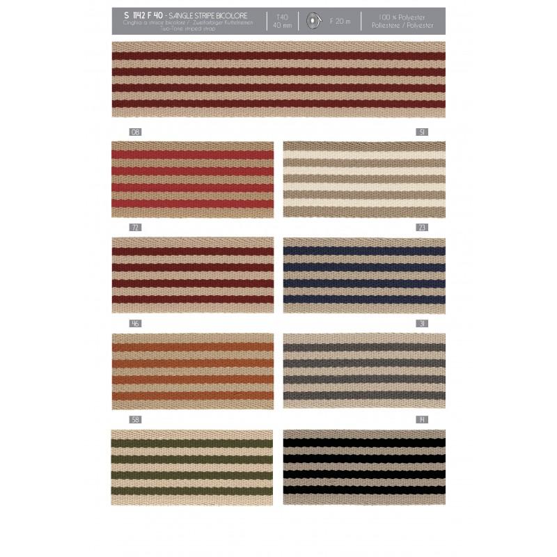 Stephanoise S1142 - SANGLE STRIPE BICOLORE