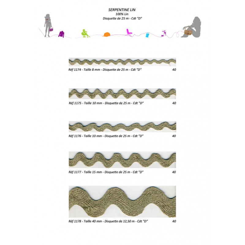 Stephanoise S1177 - SERPENTINE LIN 15MM