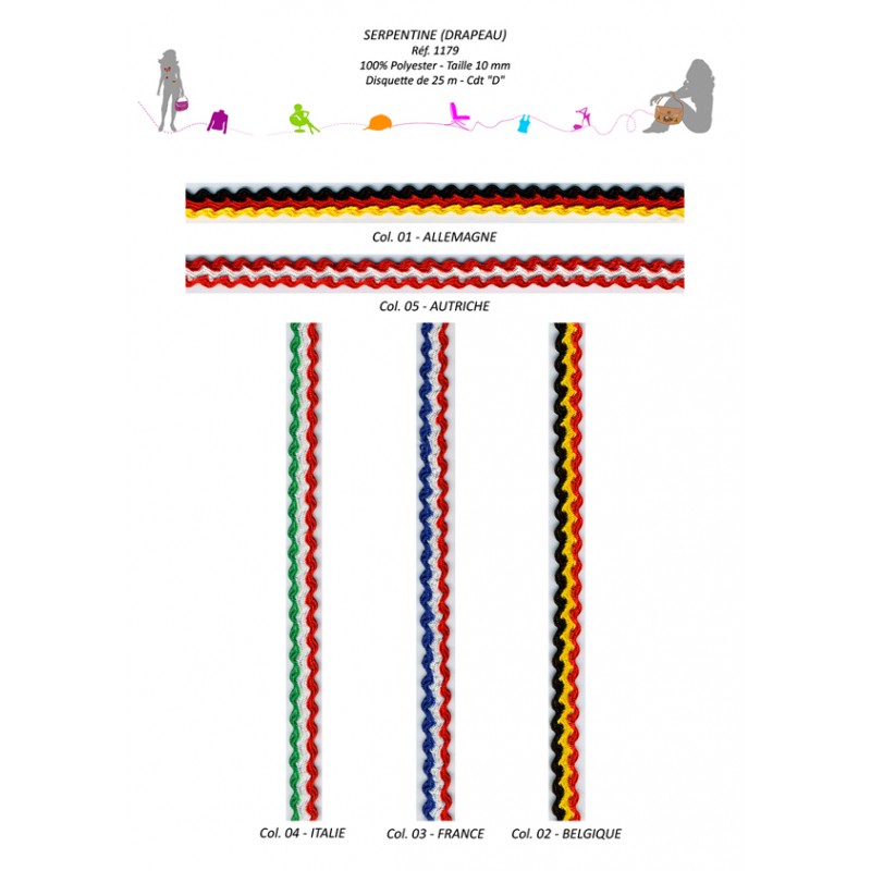 Stephanoise S1179 - SERPENTINE (DRAPEAU)10MM