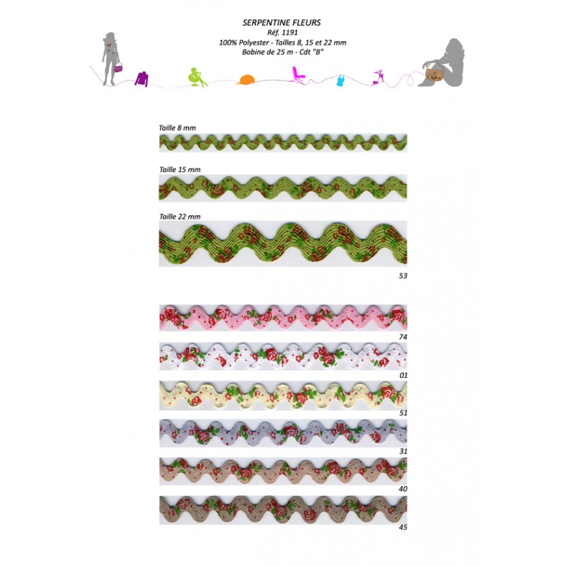Stephanoise S1191 - SERPENTINE FLEURS