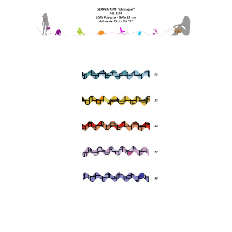 Stephanoise S1194 - SERPENTINE ETHNIQUE 13MM
