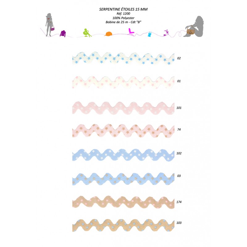 Stephanoise S1200 - SERPENTINE ÉTOILES 15MM