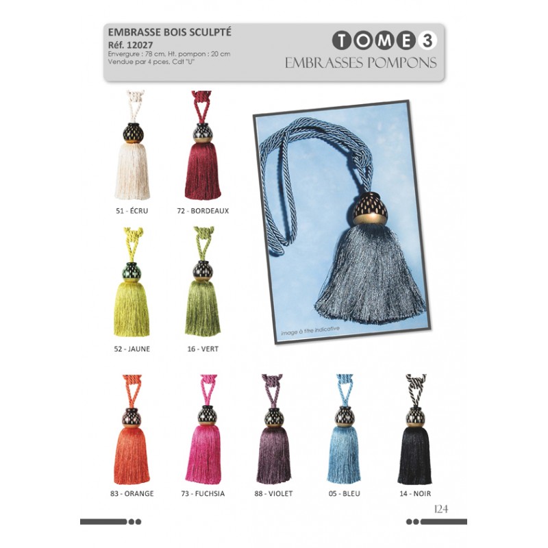 Stephanoise S12027 - EMBRASSE SPHERE BOIS SCULPTE