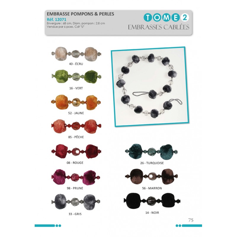Stephanoise S12071 - EMB POMPONS ET PERLES (6)