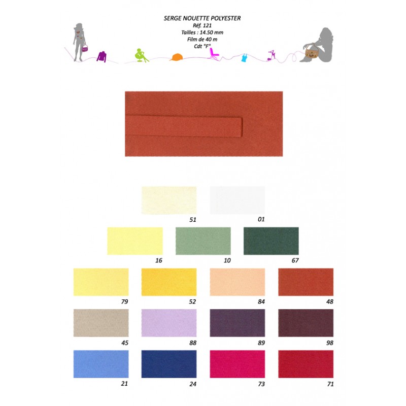 Stephanoise S121 - SERGE NOUETTES POLYESTER