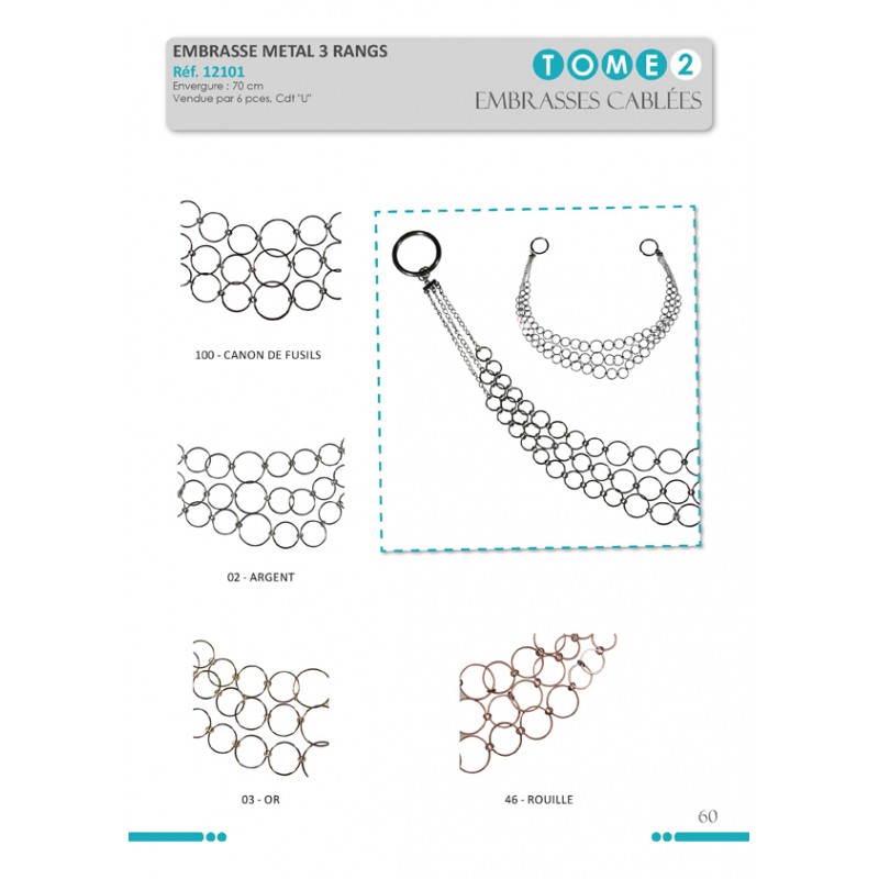 Stephanoise S12101 - EMB 3 RANGS ANNEAUX METAL