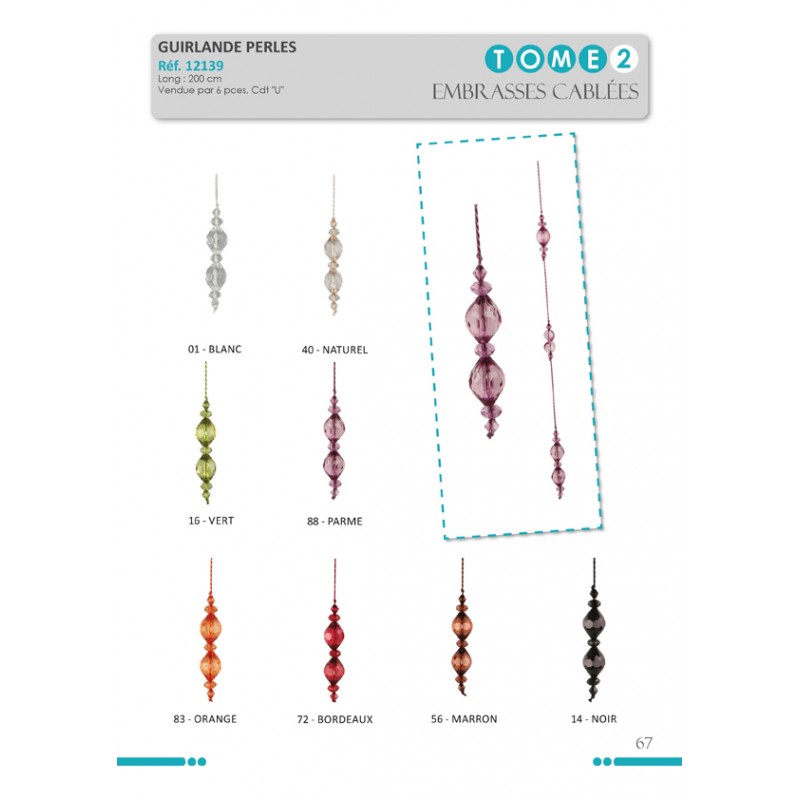 Stephanoise S12139 - EMBRASSE GUIRLANDE PERLES