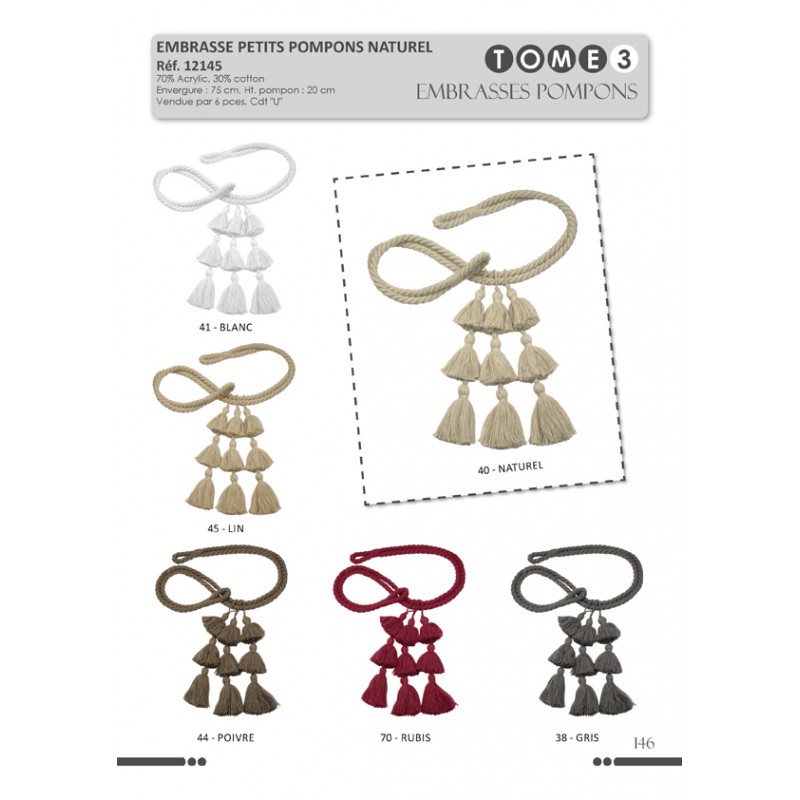 Stephanoise S12145 - EMBRASSEE MATTE 9 POMPONS