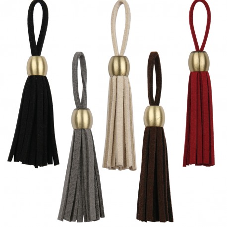 stephanoise S12527 - POMPON FRANGES CUIR 55MM