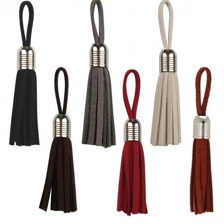 stephanoise S12528 - POMPON FRANGES CUIR 55MM