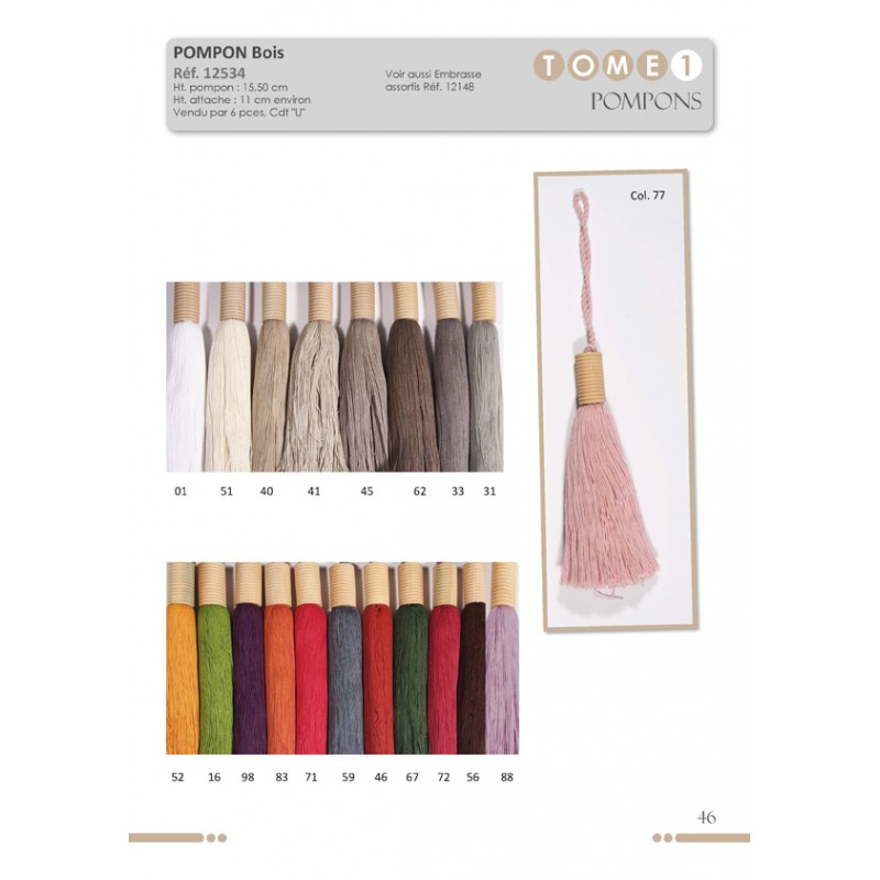 Stephanoise S12534 - POMPONS BOIS (ASSORTIMENT 12148)