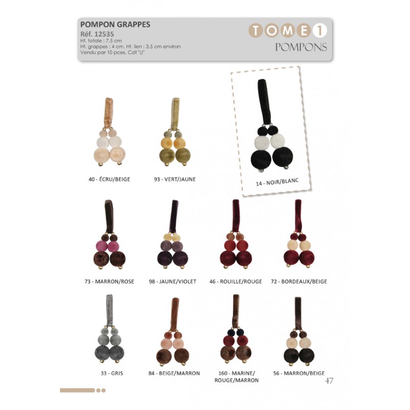 Stephanoise S12535 - POMPONS "GRAPPES"