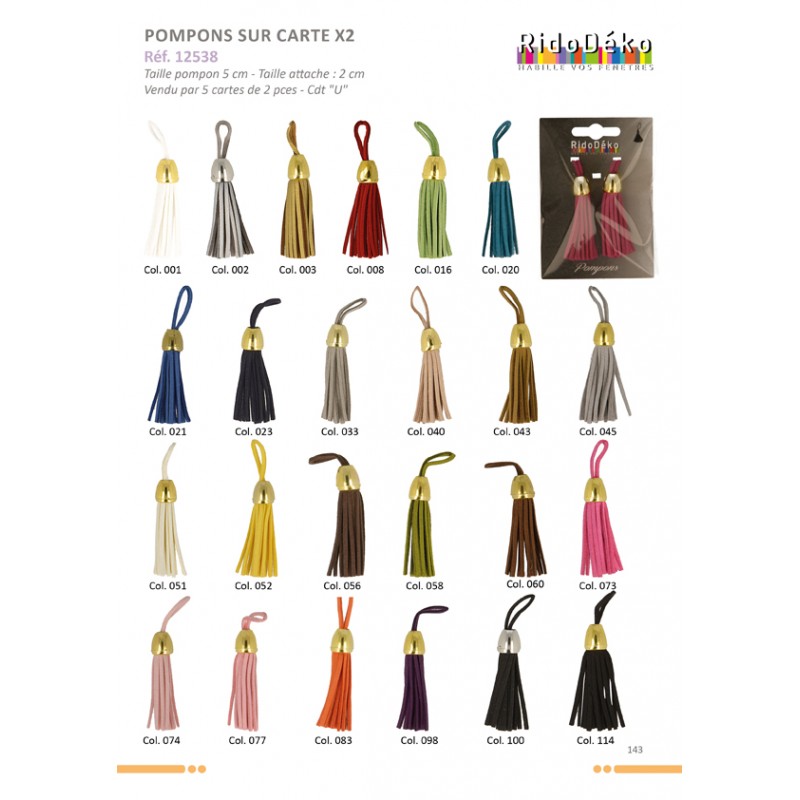 Stephanoise S12538 - POMPONS S/CARTE X 2
