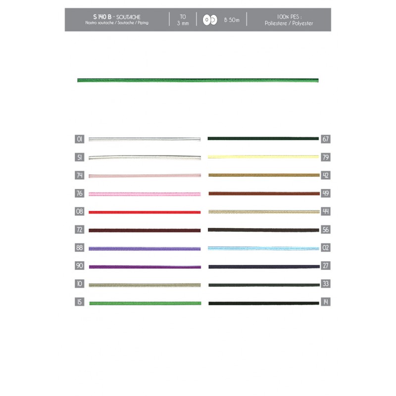 Stephanoise S140 - SOUTACHE 3MM