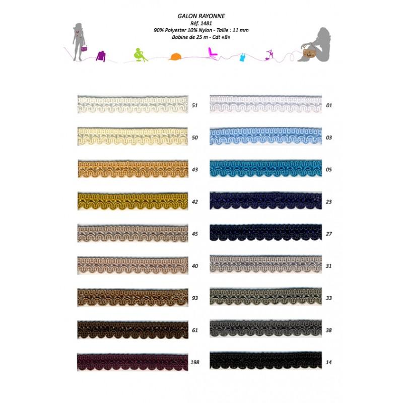 Stephanoise S1481 - GALON RAYONNE