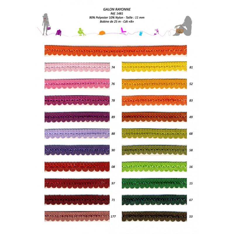 Stephanoise S1481 - GALON RAYONNE