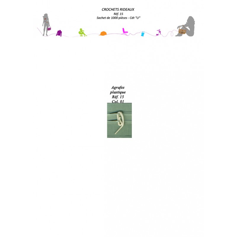 Stephanoise S15 - AGRAFES PLASTIQUE X 100