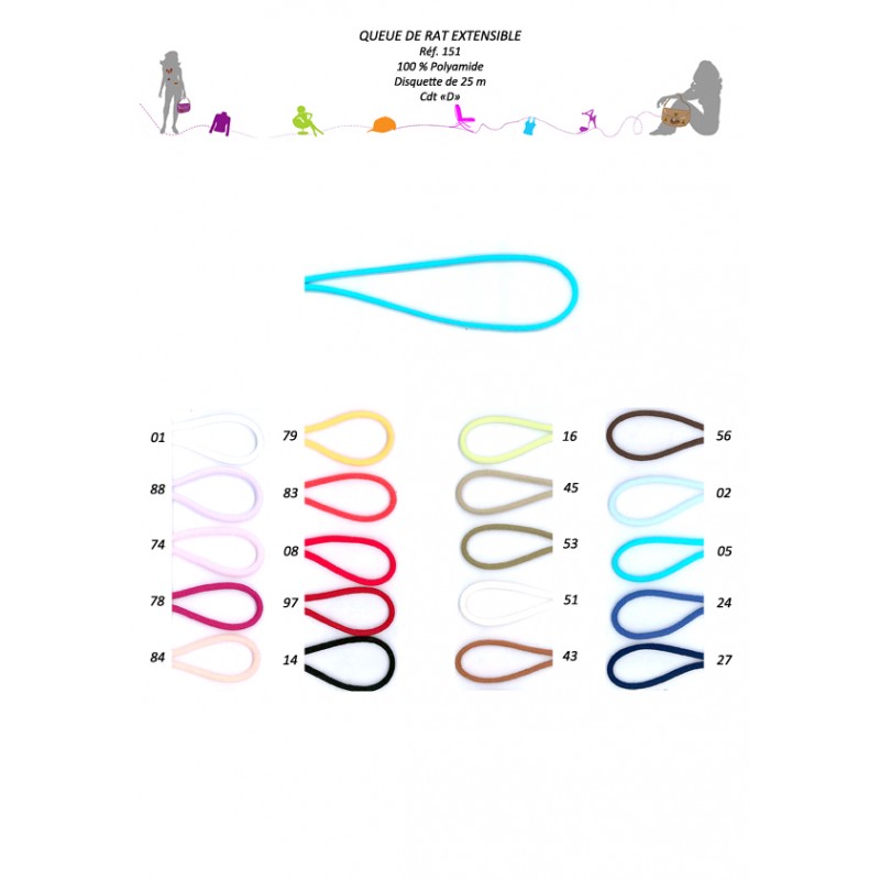 Stephanoise S151 - QUEUE RAT ELASTIQUE 3MM