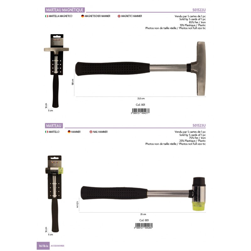 Stephanoise S1522 - MARTEAU MAGNETIQUE 23 5X 9 8CM