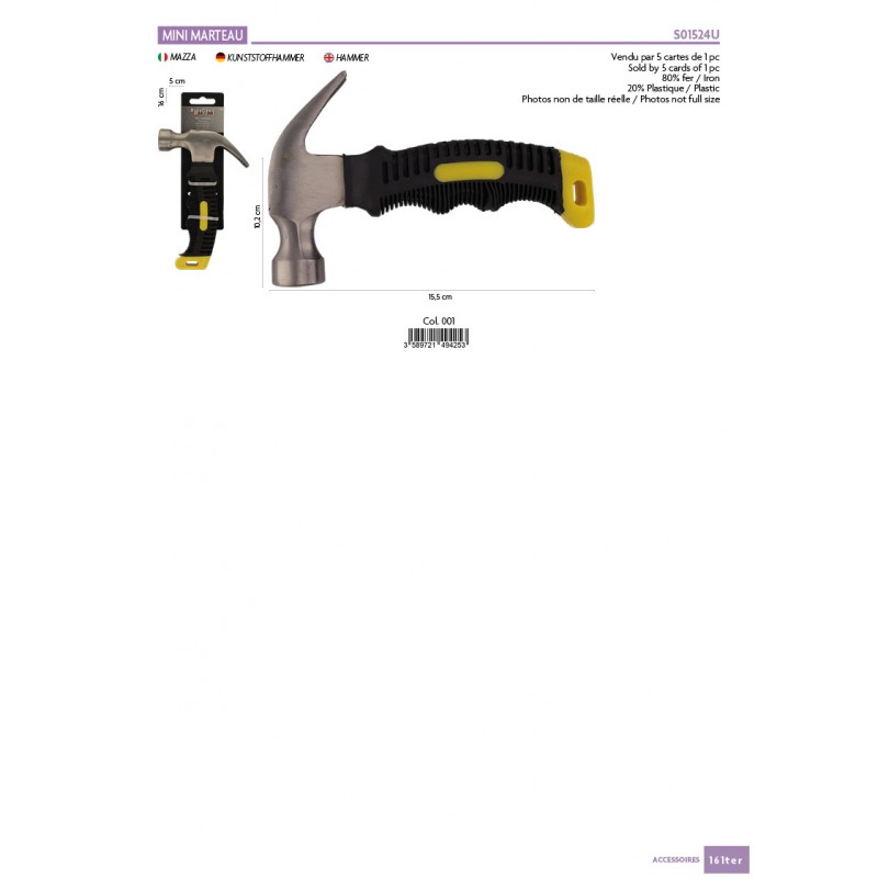 Stephanoise S1524 - MINI MARTEAU 15 5X10 2CM
