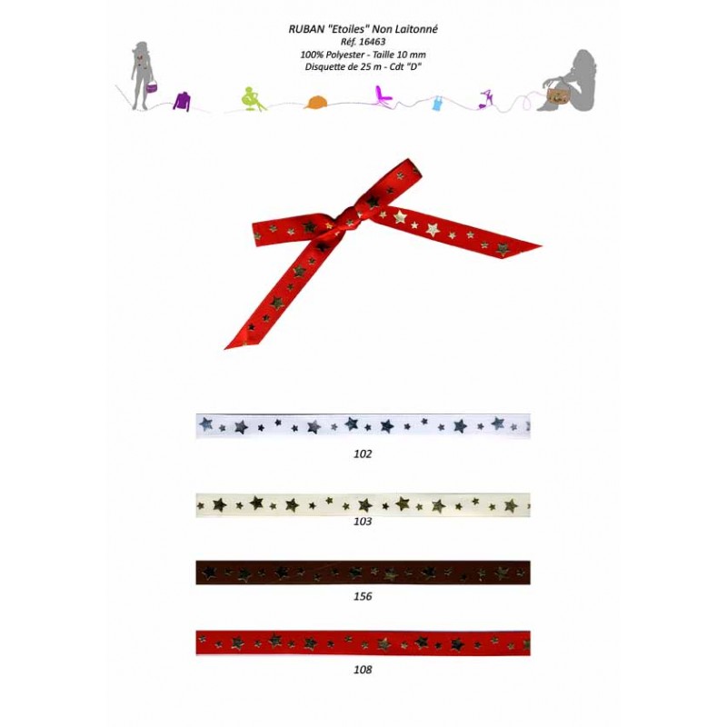 Stephanoise S16463 - RUBAN "ETOILES"