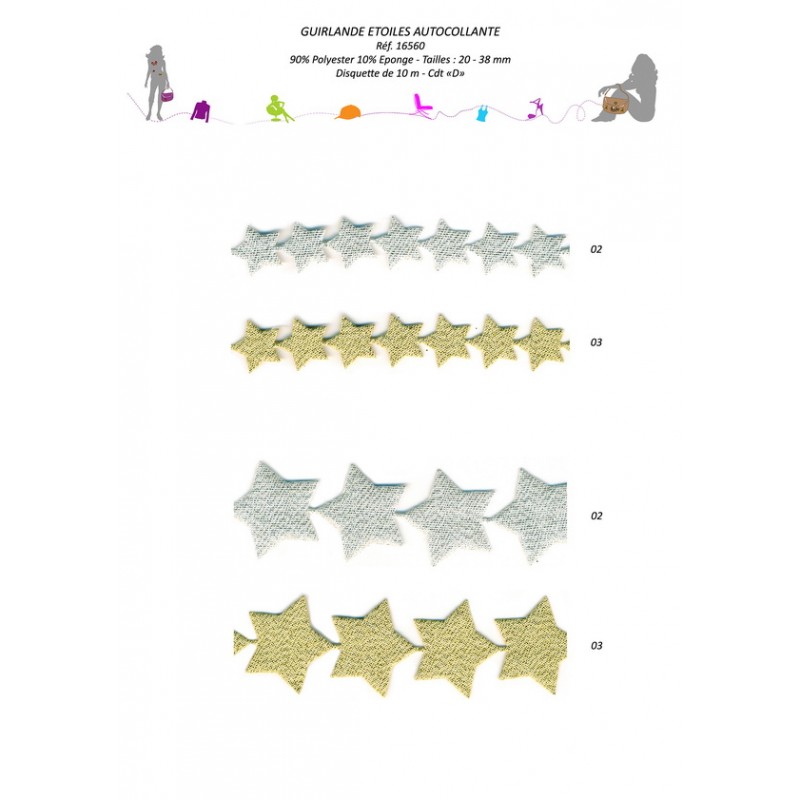 Stephanoise S16560 - GUIRLANDE ETOILES AUTOCOL