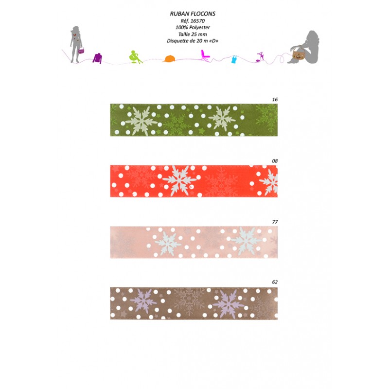 Stephanoise S16570 - RUBAN"FLOCONS"