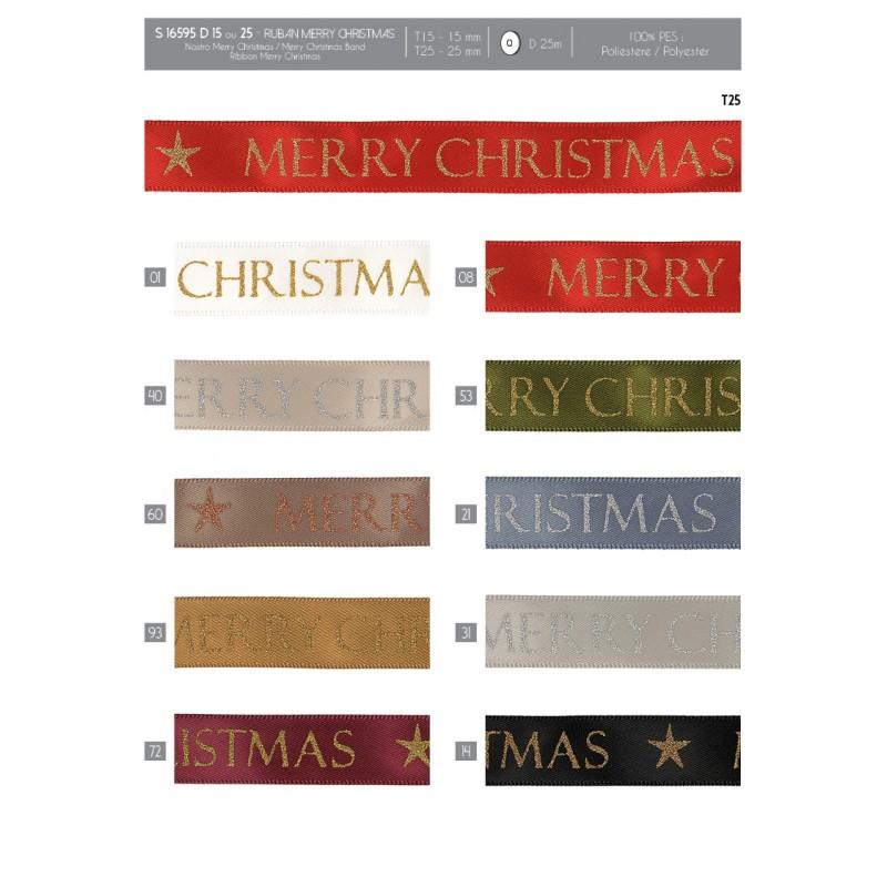 Stephanoise S16595 - RUBAN MERRY CHRISTMAS