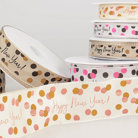 stephanoise S16603 - RUBAN LAITONNE HAPPY NEW YEAR