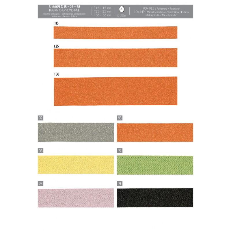 Stephanoise S16604 - RUBAN CHEVRONS IRISÉ