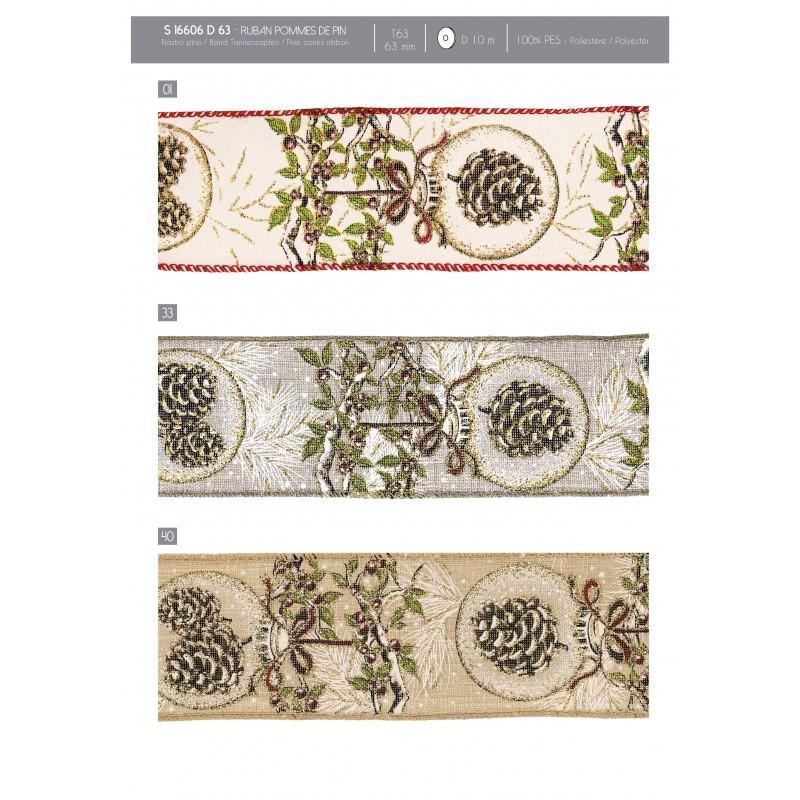 Stephanoise S16606 - RUBAN POMMES DE PIN