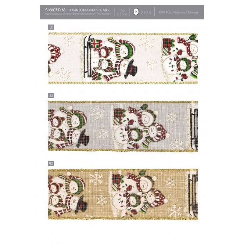 Stephanoise S16607 - RUBAN BONHOMMES DE NEIGE
