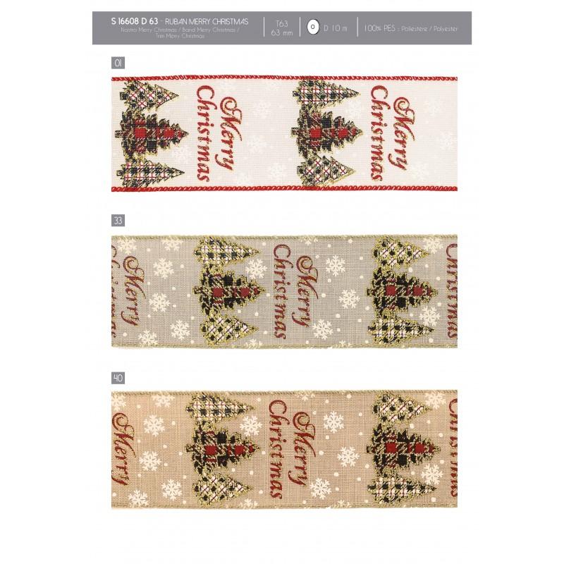 Stephanoise S16608 - RUBAN MERRY CHRISTMAS