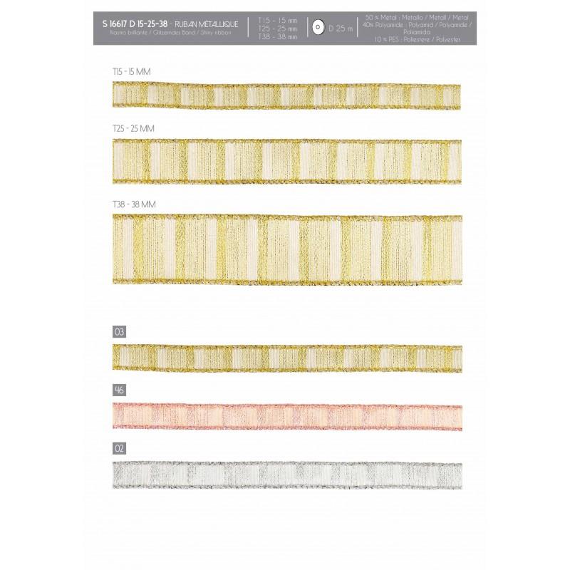 Stephanoise S16617 - RUBAN MÉTALLIQUE LAITONNE