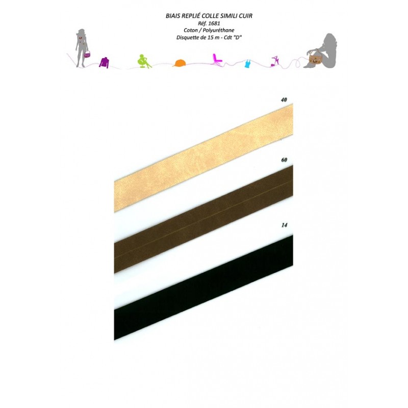 Stephanoise S1681 - BIAIS REPLIE COLLE SIMILI