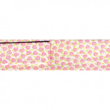 stephanoise S1696 - BIAIS IMPRIMÉ COEUR