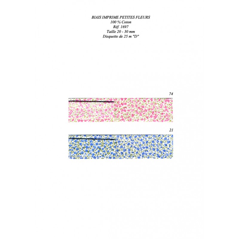 Stephanoise S1697 - BIAIS IMPRIME PETITES FLEURS