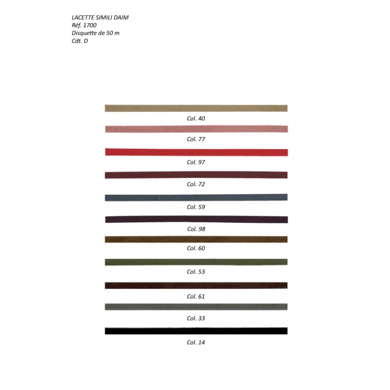 Stephanoise S1700 - LACETTE SIMILI DAIM