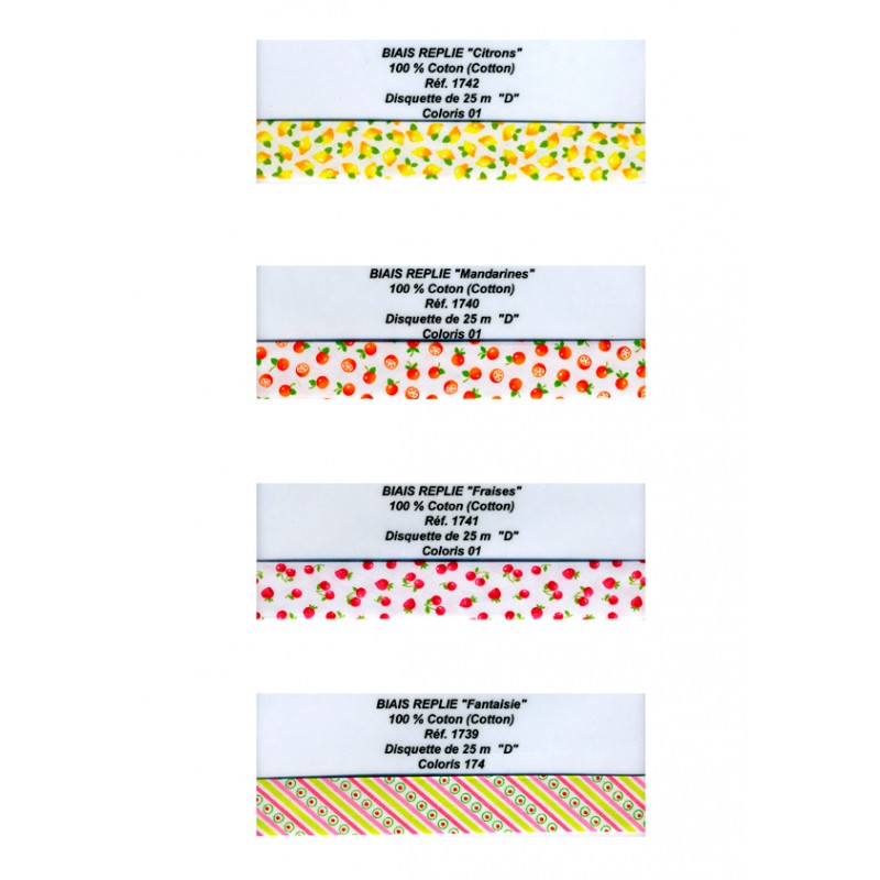 Stephanoise S1741 - BIAIS REPLIE "FRAISES"