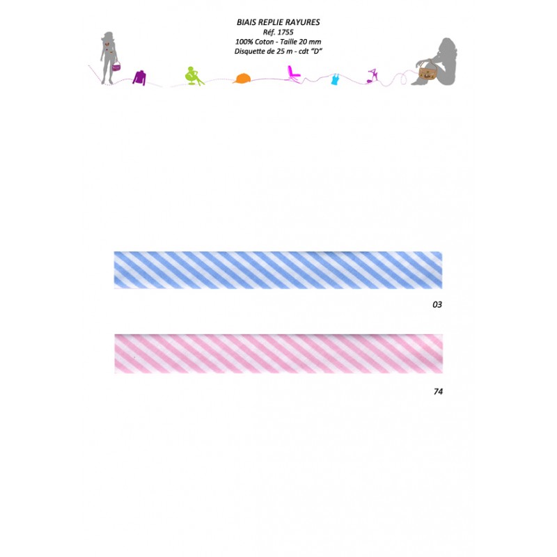 Stephanoise S1755 - BIAIS REPLIE RAYURES 20/10