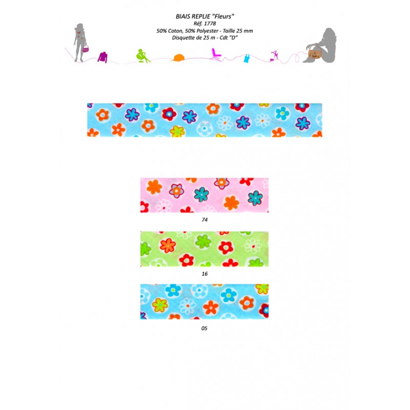 Stephanoise S1778 - BIAIS REPLIE "FLEURS" 25/12/12