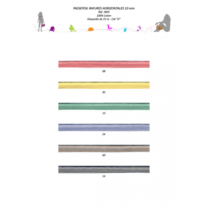 Stephanoise S1803 - PASSEPOIL RAYURES HORIZONTALES