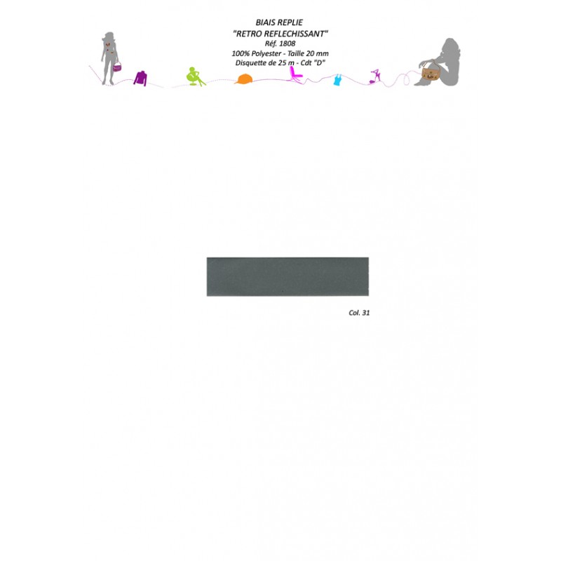Stephanoise S1808 - BIAIS REPLIE RETRO REFLECHISSANT