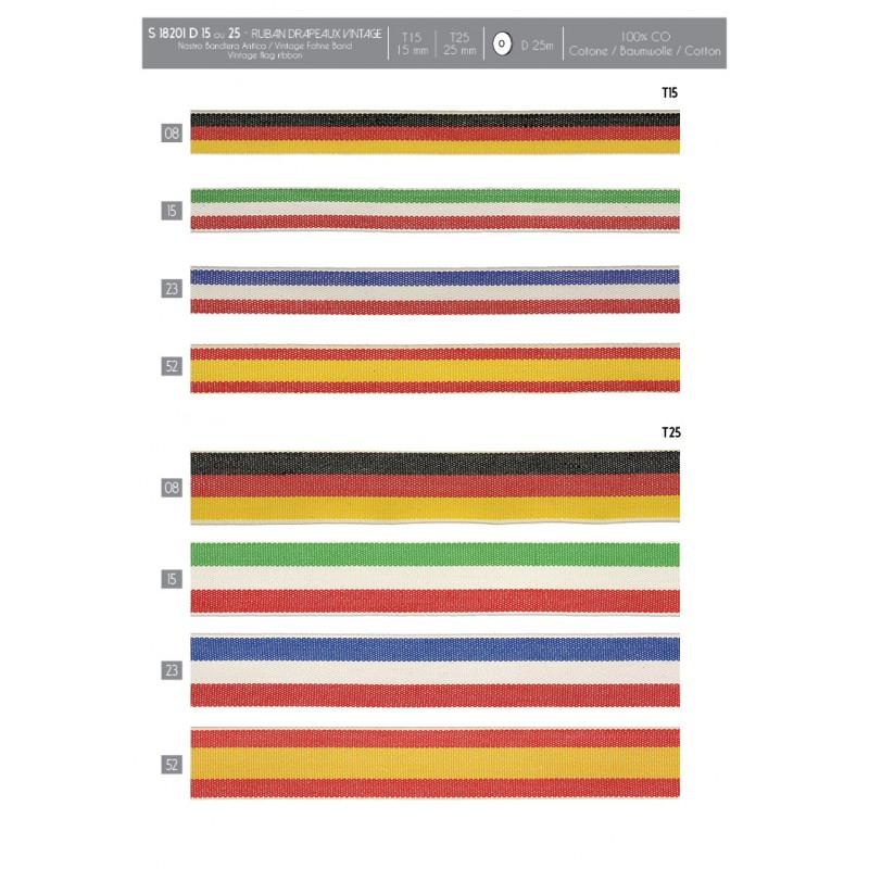 Stephanoise S18201 - RUBAN DRAPEAUX VINTAGE