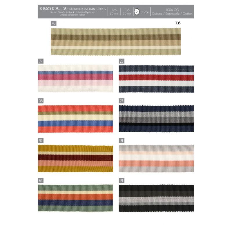 Stephanoise S18203 - RUBAN GROS GRAIN STRIPES